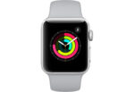 Apple Watch Series 3, 42 мм, корпус из серебристого алюминия, спортивный ремешок дымчатого цвета