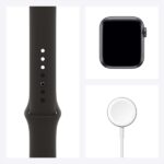 Apple Watch SE 44mm Space Gray Aluminum Case with Black Sport Band (MYDT2) — изображение 2