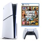 Sony PlayStation 5 Slim 1Tb SSD disk edition + game GTA 5 Grand Theft Auto V
