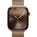 Apple Watch S10 42mm Gold Titanium Case with Gold Milanese Loop — изображение 2
